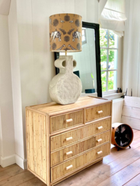 Lampvoet vaaslamp beton look geribbeld small