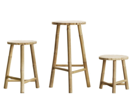 TineKhome  Bamboe kruk - Bamstool 50 cm