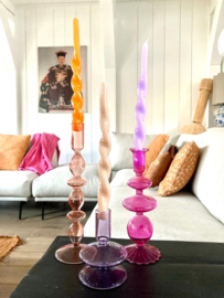 Kandelaar glas Ravie peach