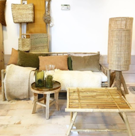 TineKhome Bamboo lounge table / pouf 70x70xH32 cm