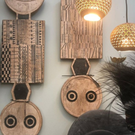 Kokosnoot hanglamp met kleine gaatjes