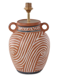 Terracotta Lampvoet kruiklamp African Kuba