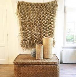 Rotan staande lamp fine webbing blond 58x30