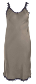 Strappy satin dress army grey 71673-10 - Transfer