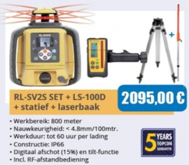 Topcon RL-SV2s Dubbelafschot  tot 8 %