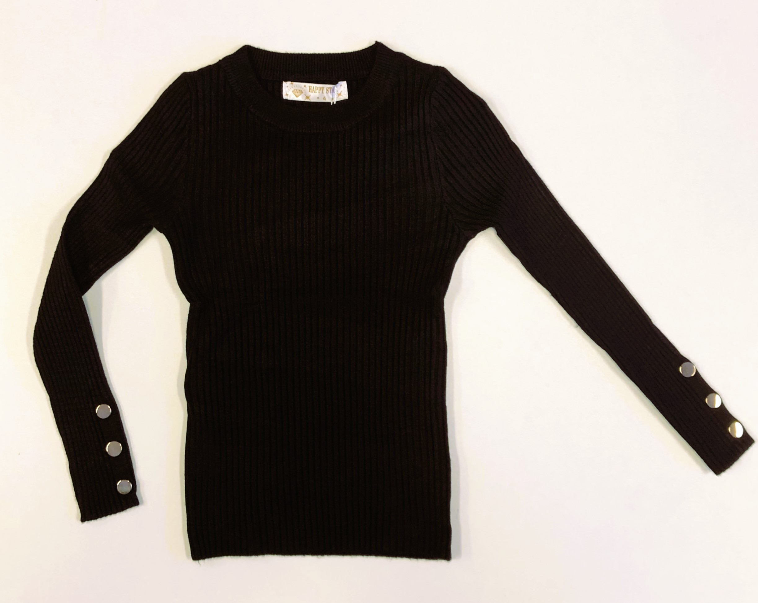 FRHS2762 trui   ZWART ( 6pcs)