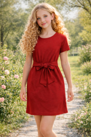 ZM5195 jurk rood  (6pcs)