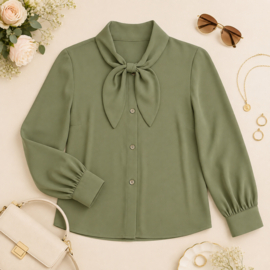 FRHS0302 blouse GROEN  (6pcs)