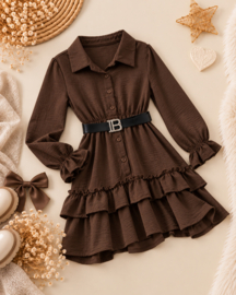 FRKU71113 jurk  CHOCO ( 6pcs(