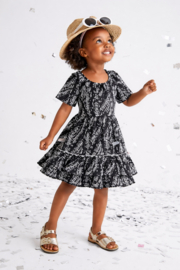 ZMKM5338 jurk  ZWART/WIT (7pcs)