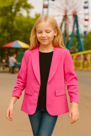 FRKU9192 Blazer  FUCHSIA ( 6pcs)