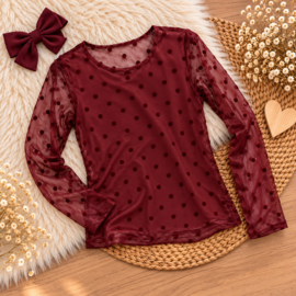 FRKU341414 mesh top BORDEAUX ( 6pcs)