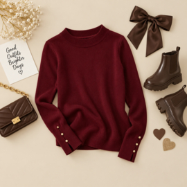 FRHS3053 trui BORDEAUX ( 6pcs)