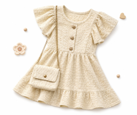 FRKUBB524 jurk BEIGE ( 6pcs)