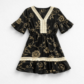 FRKU70529 jurk ZWART ( 6pcs)