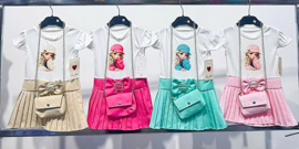 FRKU387 jurk ROZE ( 6pcs)