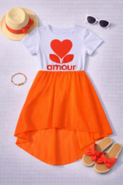 FRKU7309 jurk NEON ORANJE (6pcs)