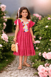 ZM5286 IBIZA jurk FUCHSIA  (7pcs).