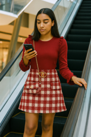 FRKU1920 jurk BORDEAUX ( 6pcs)