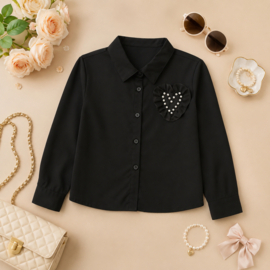 FRHS0628 blouse ZWART ( 6pcs)