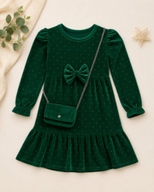 FRKU8344 jurk DARKGREEN ( 6pcs)..