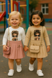 FRKU416 jurkje  BEIGE ( 6pcs)