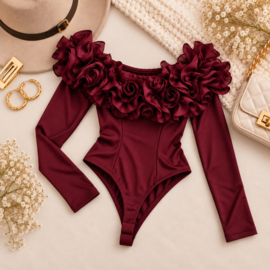 FRKU70345 bodysuit  BORDEAUX ( 6pcs)