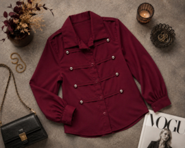 FRKU70944 blouse BORDEAUX  ( 6pcs)