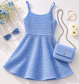 FRKU70741 jurk  AQUA  ( 6pcs)