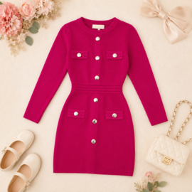 FRHS2790 jurk ROZE ( 6pcs).