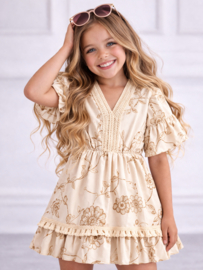 FRKU70529 jurk  BEIGE  ( 6pcs)