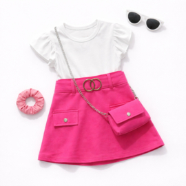 FRKU299 jurk FUCHSIA ( 6pcs)