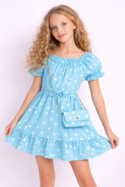 FRKU2771 jurk  AQUA ( 6pcs)