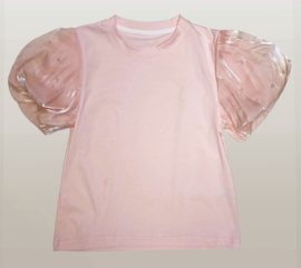 ZMCN8243 parel  shirt  ROZE  ( 5pcs)