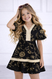 FRKU70529 jurk ZWART ( 6pcs)