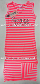 ZM5123 maxi-jurk neon roze (6pcs)