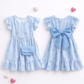 FRKU9068 jurk  AQUA (6pcs)