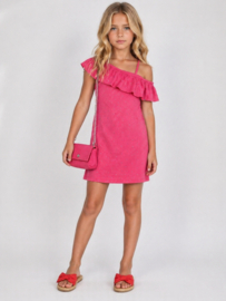FRKU7753 jurk   FUCHSIA  ( 6pcs)