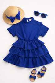 FRKU1993 jurk BLAUW (6pcs)