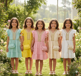 FRKU70455 jurk  BEIGE ( 6pcs)