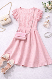 FRKU70467 jurk ROZE  ( 6pcs )