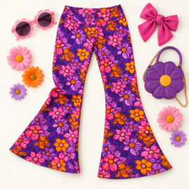 FRKU33710 c flaredpants   lila  (6pcs)