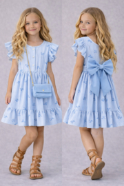 FRKU9068 jurk  AQUA (6pcs)