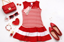 ZM5115 jurk rood (6 pcs)