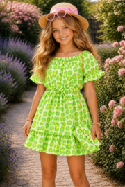 FRKU7122 jurk  LIME ( 6pcs)