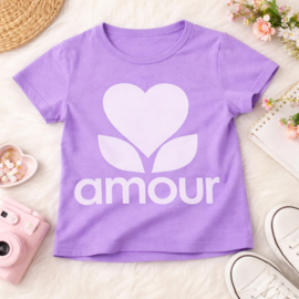 FRKU3870 T shirt  LILA ( 6pcs)