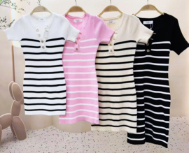 FRKU6019 jurk  ZWART ( 6pcs)
