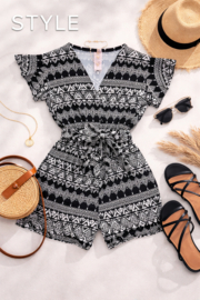 ZM5309 jumpsuit ZWART/WIT  (6pcs)