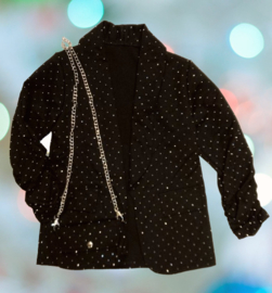 FRKU9192 B glitterblazer ZWART ( 6pcs)