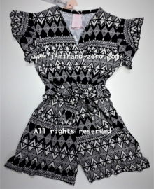 ZM5309 jumpsuit ZWART/WIT  (6pcs)